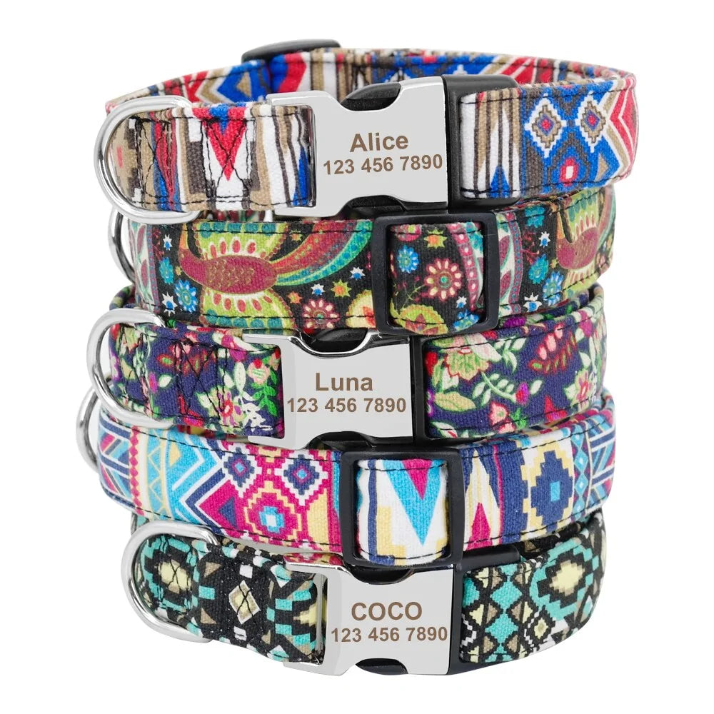 Collar de etiqueta de perro ajustable