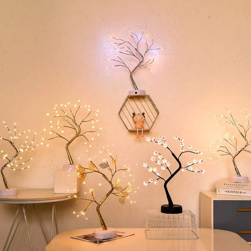 Lámpara táctil de luz nocturna de árbol