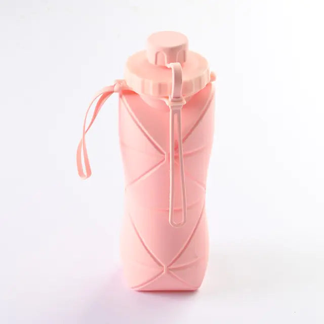 Botella de agua plegable de silicona de 600 ml