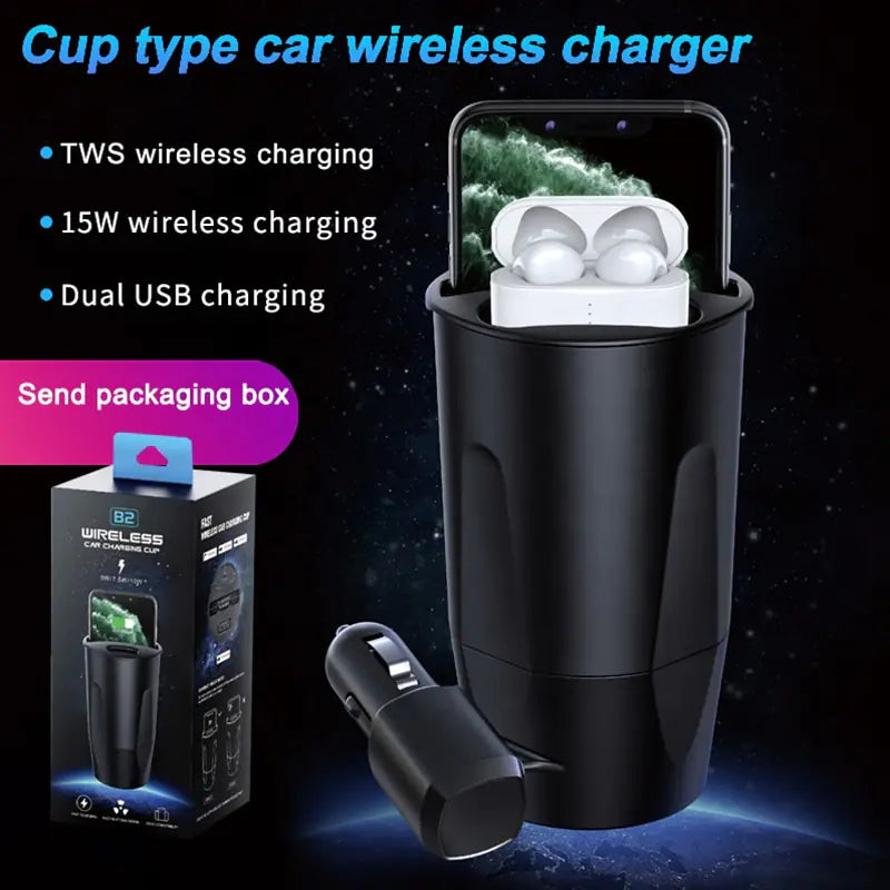 Cargador de coche inalámbrico rápido