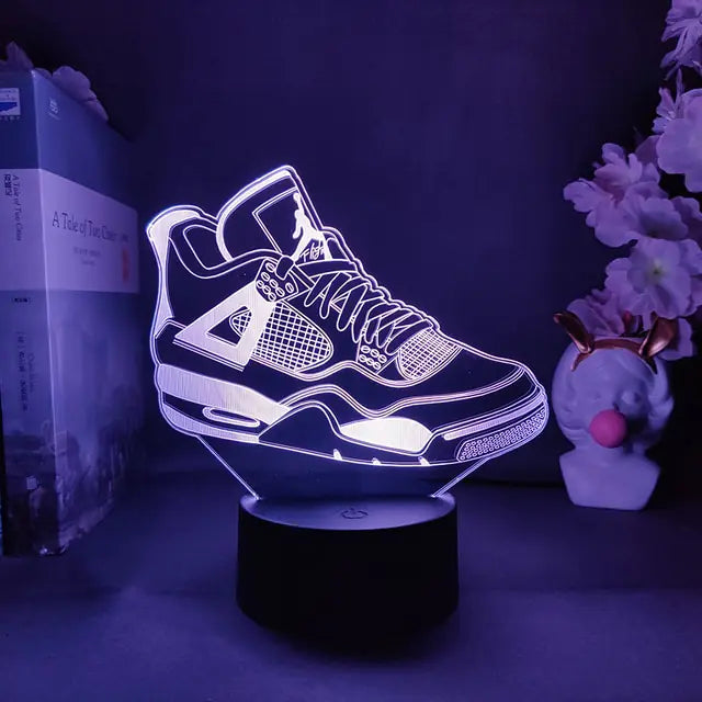 Lámpara de noche de zapatillas LED 3D