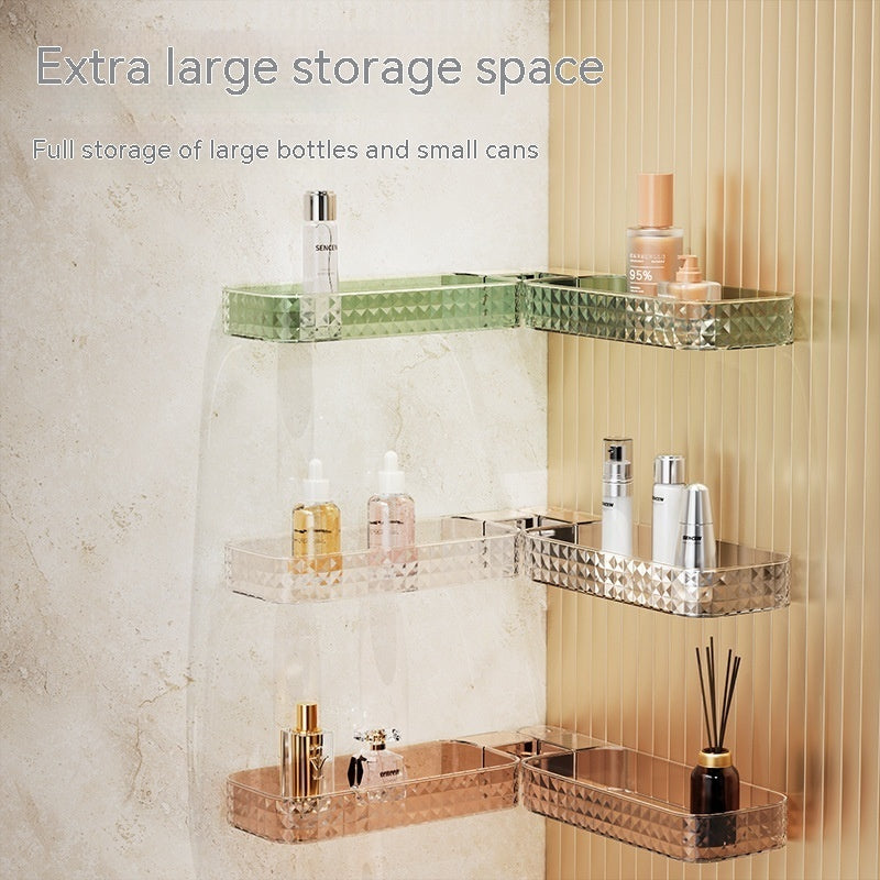 Wall-mounted Multi-function Rotating Bathroom Storage Rack