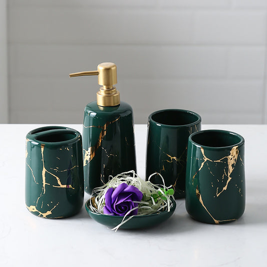 Ceramic Bathroom Cup Set