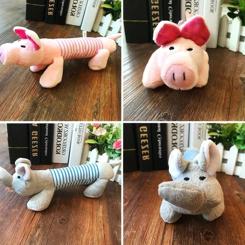 Lindos juguetes de peluche con sonido de chirrido para mascotas