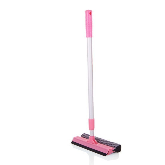 Telescopic rod double-sided glass cleaner