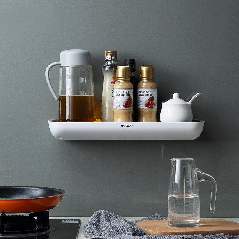 Hole-Free Bathroom Drain Storage Rack