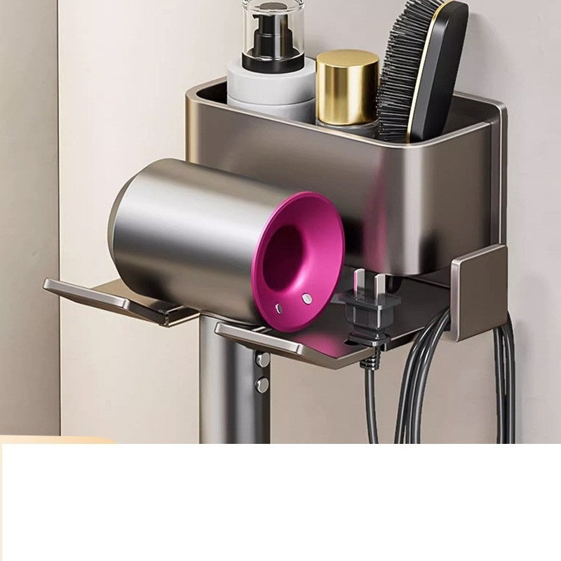 Wall-Mounted Hair Dryer Rack, Punch-Free