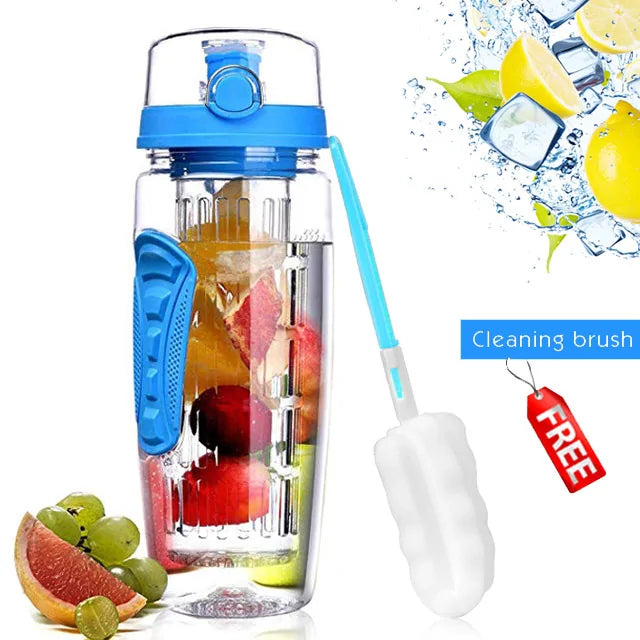 Botella de agua con infusor de frutas de 32 oz