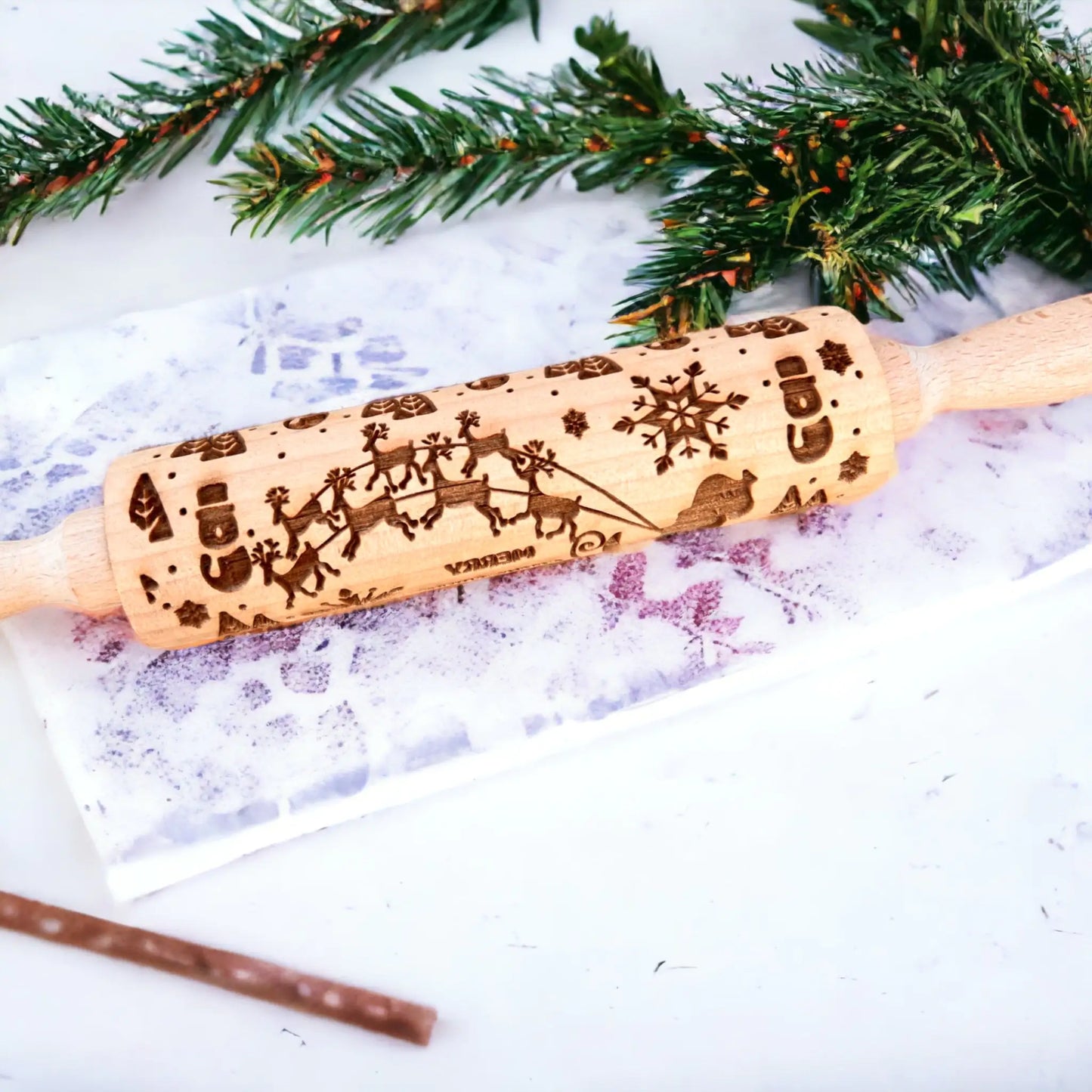 Rein Deer Sled Rolling Pin