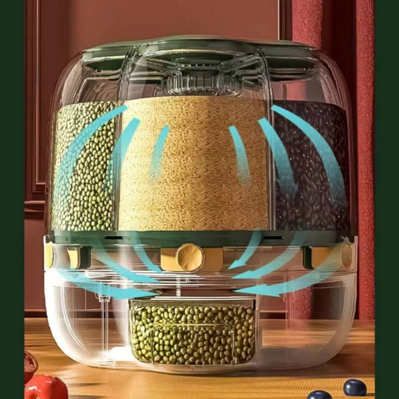 Large Food Storage Container, 360 Rotating