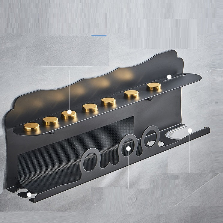 Wall-Mounted Punch-Free Curling Iron Holder