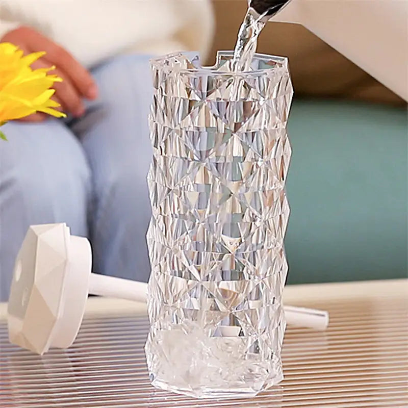 Humidificador de aire con lámpara de cristal