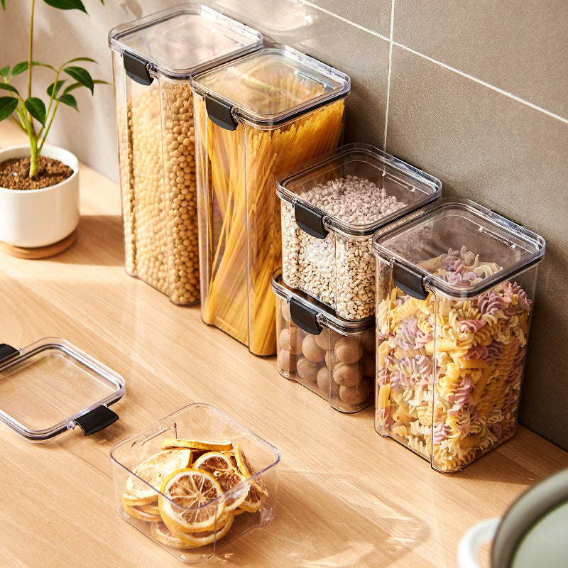 Stackable Transparent Food Storage Plastic Cans