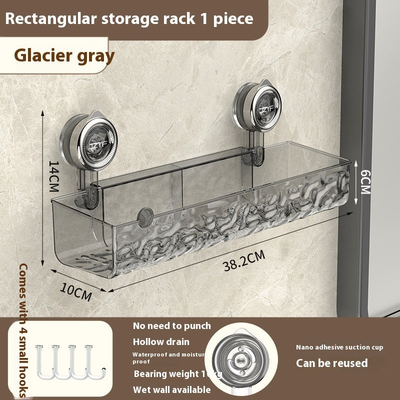 Punch-Free Suction Cup Triangle Bathroom Rack