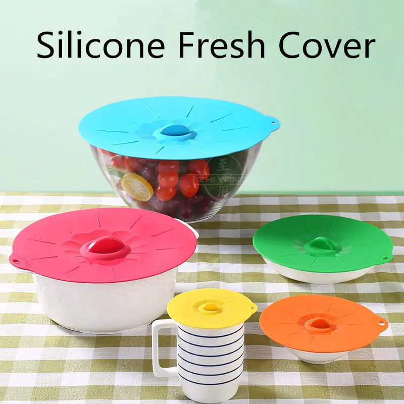 5 PCS Set Silicone Microwave Bowl Cover