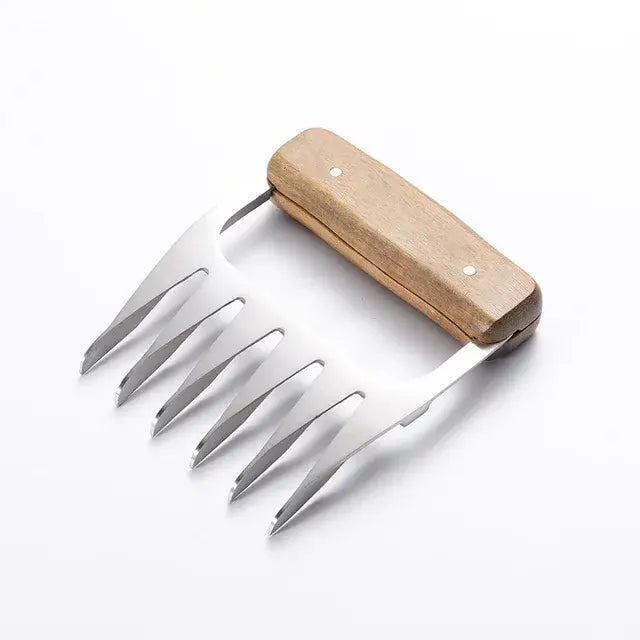 Outdoor Barbecue Fork with Beer Claws