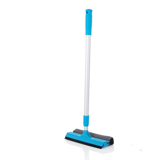 Telescopic rod double-sided glass cleaner