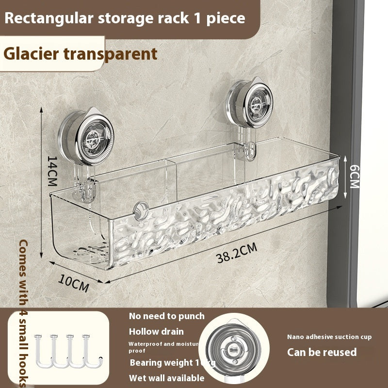 Punch-Free Suction Cup Triangle Bathroom Rack