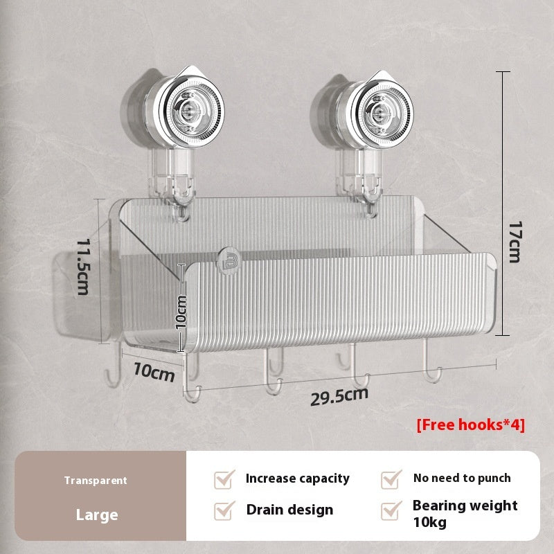 Punch-Free Suction Cup Triangle Bathroom Rack