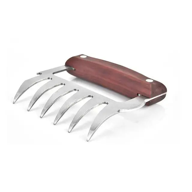 Outdoor Barbecue Fork with Beer Claws