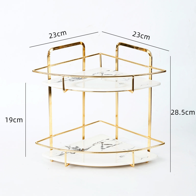 Punch-Free Bathroom Corner Wall Shelf