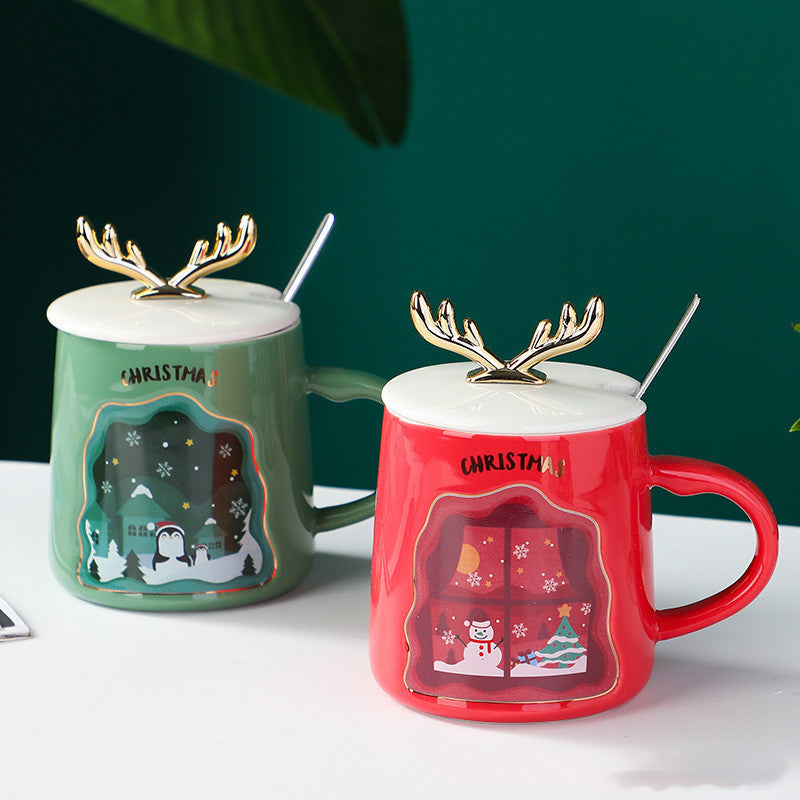 Merry Christmas Ceramic Mug Set