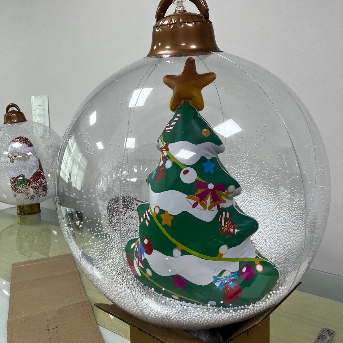 Inflatable Hanging  Christmas Santa Ball