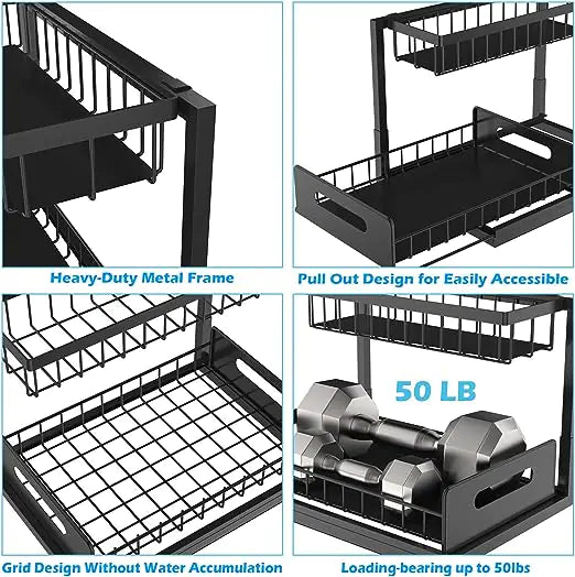 Organizador de cajones deslizantes para cocina