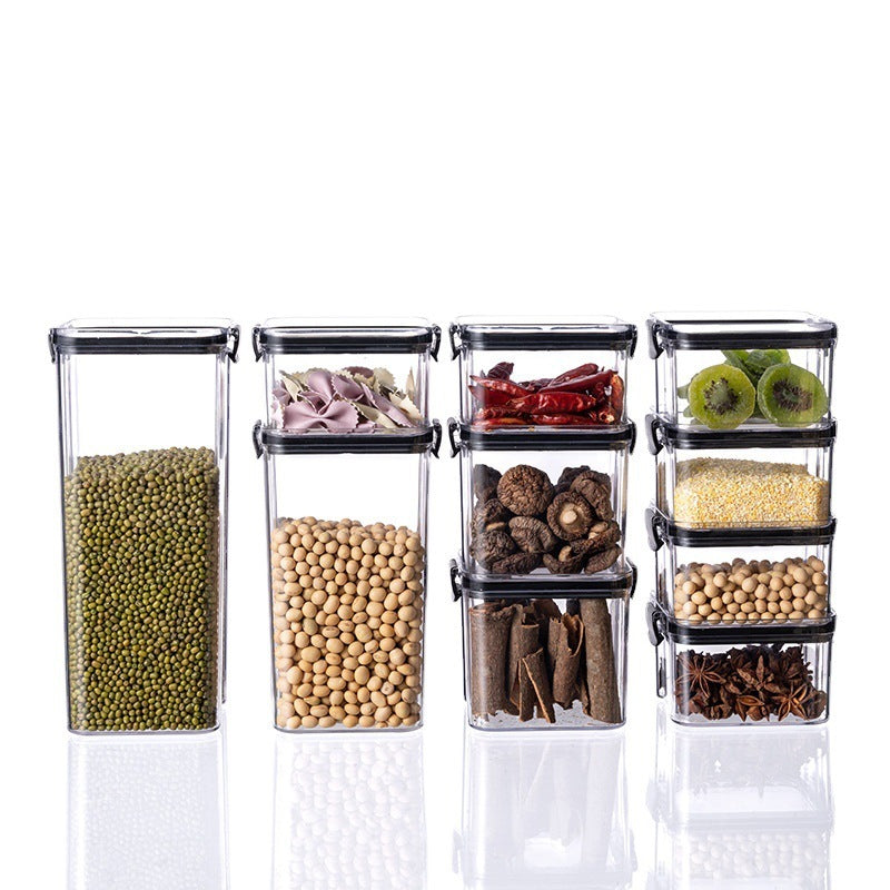 Stackable Transparent Food Storage Plastic Cans