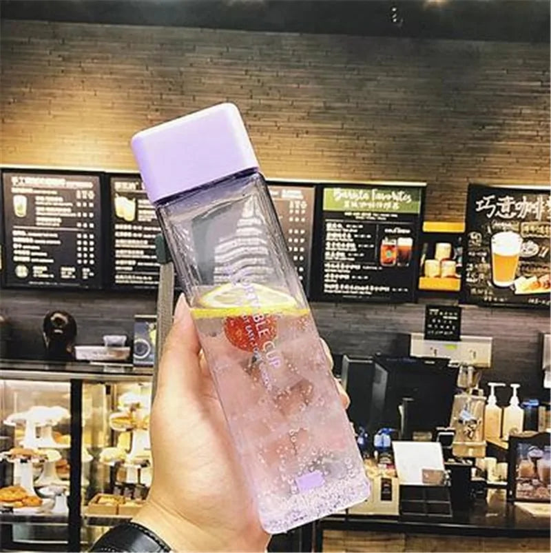 Square Frosted  Water Bottle