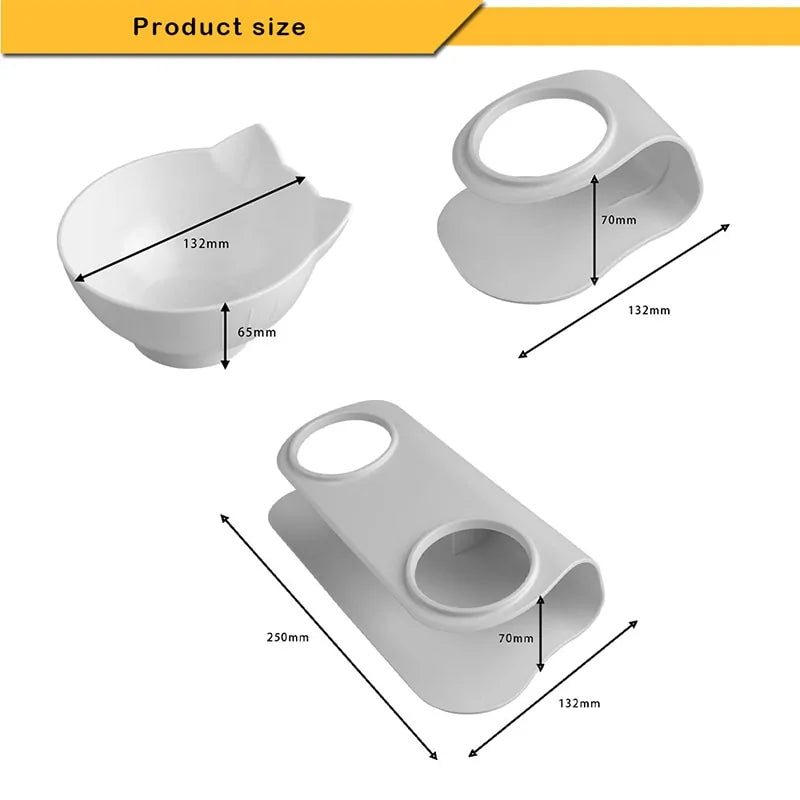 Double Cat Bowl With Raised Stand