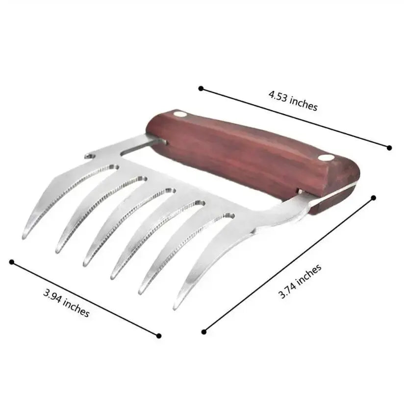 Outdoor Barbecue Fork with Beer Claws