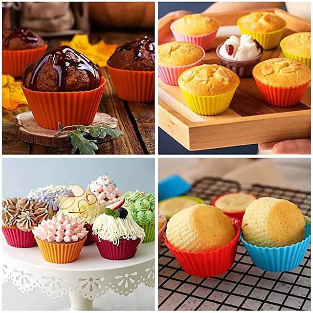 Reusable Silicone Nonstick Muffin Molds 12 Pcs