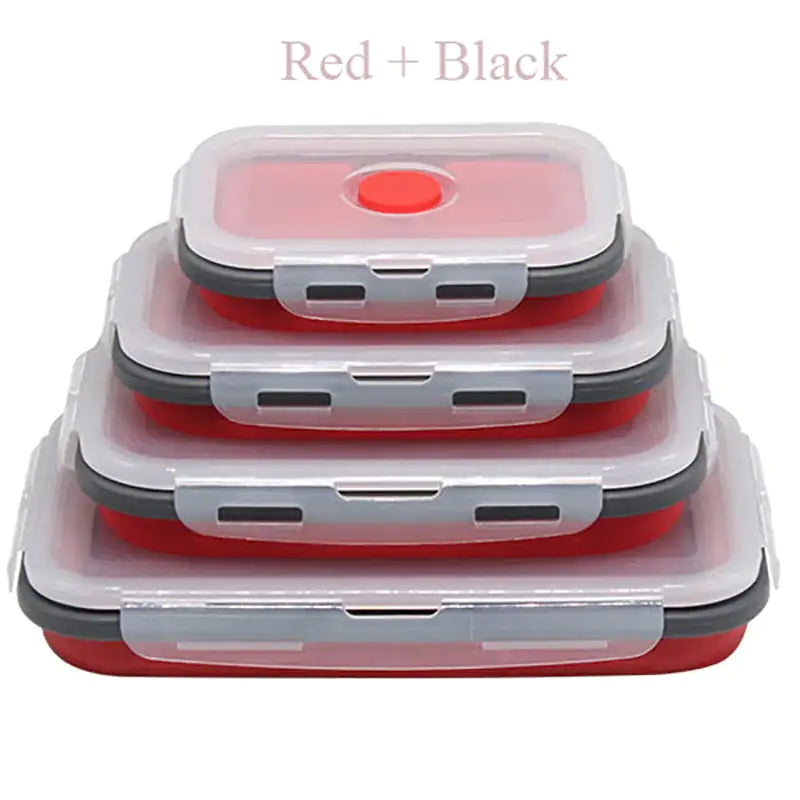 Silicone Rectangle Collapsible Lunch Box