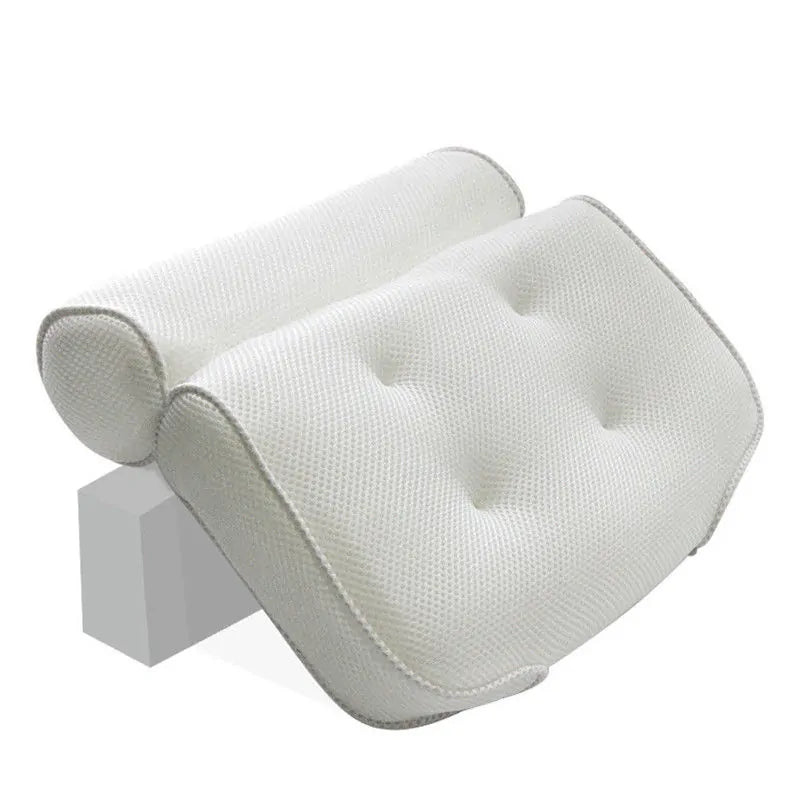 Almohada de baño de malla 3D con ventosas