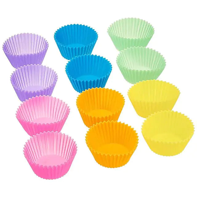 Reusable Silicone Nonstick Muffin Molds 12 Pcs