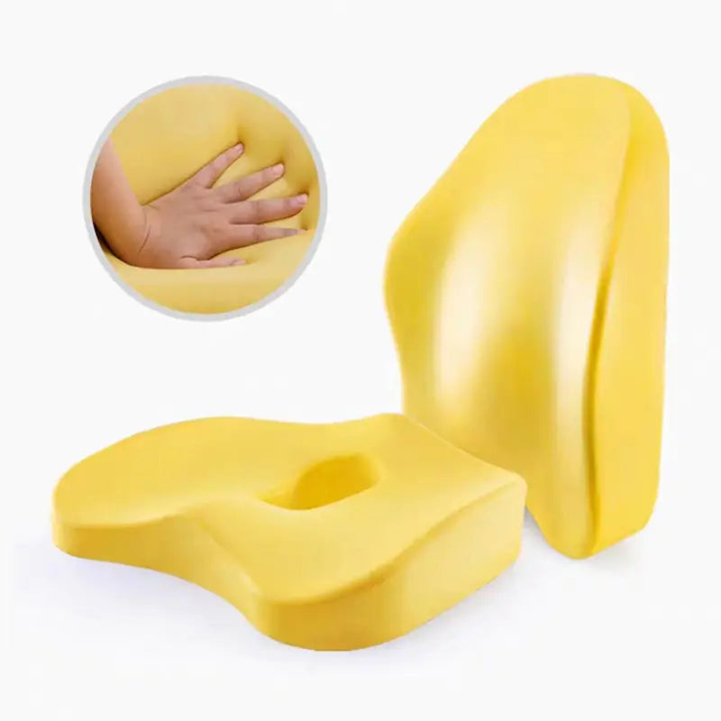 Cojín de asiento de espuma viscoelástica y almohada ortopédica