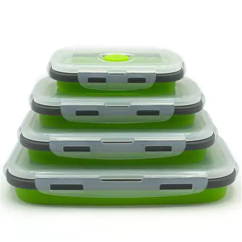 Silicone Rectangle Collapsible Lunch Box