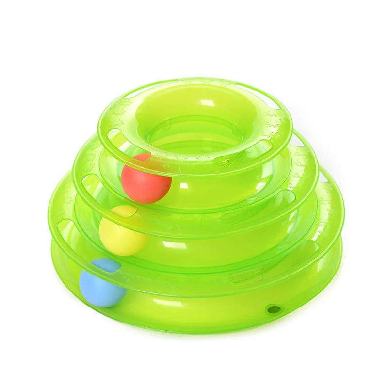 Three Level Pet Cat Toy Tower Tracks