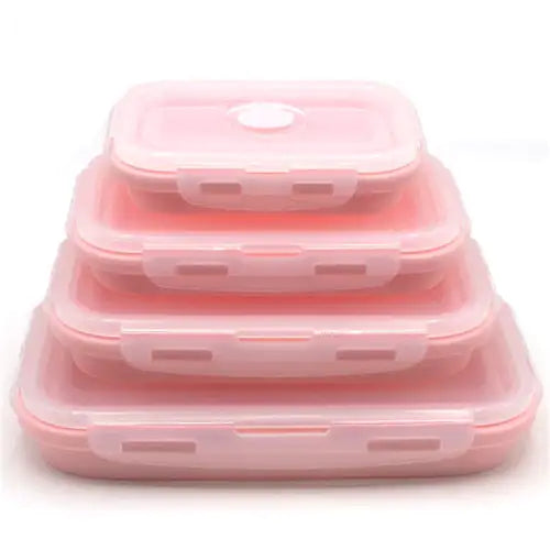 Silicone Rectangle Collapsible Lunch Box