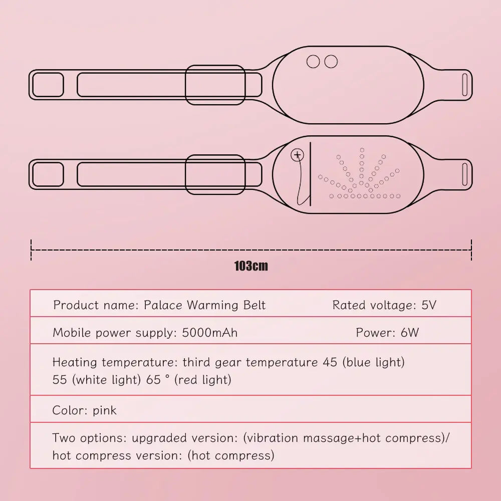 Electric Heated Menstrual Pain  Belt Massager