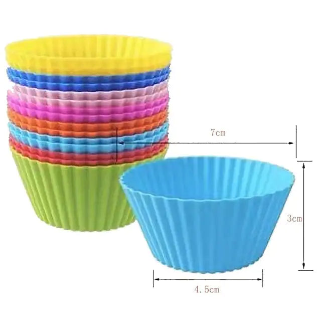 Reusable Silicone Nonstick Muffin Molds 12 Pcs