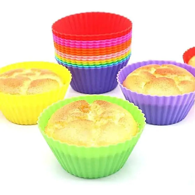 Reusable Silicone Nonstick Muffin Molds 12 Pcs