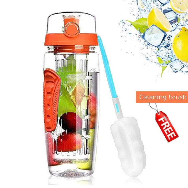 Botella de agua con infusor de frutas de 32 oz