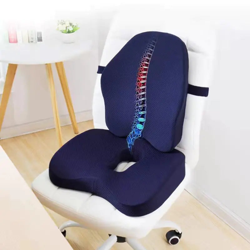 Cojín de asiento de espuma viscoelástica y almohada ortopédica