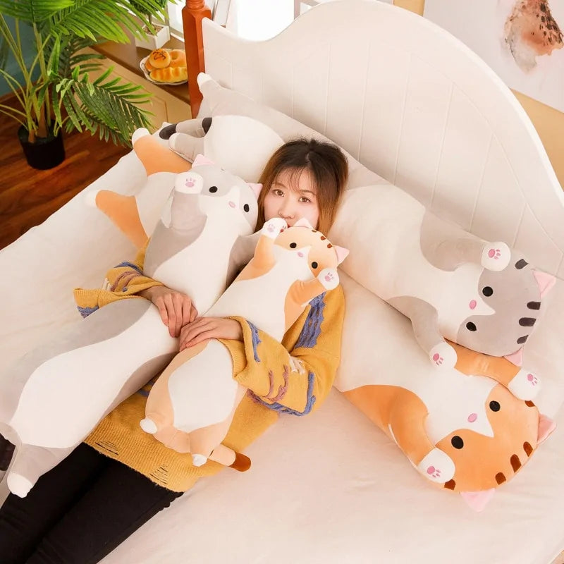 130cm Long Cat Pillow for Kids