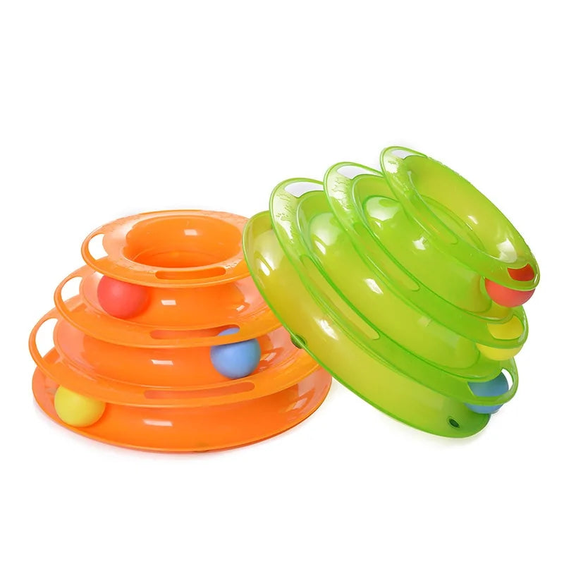 Three Level Pet Cat Toy Tower Tracks