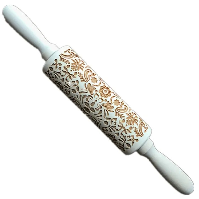 Christmas Deer Wooden Rolling Pin for Baking Cookies and Fondant