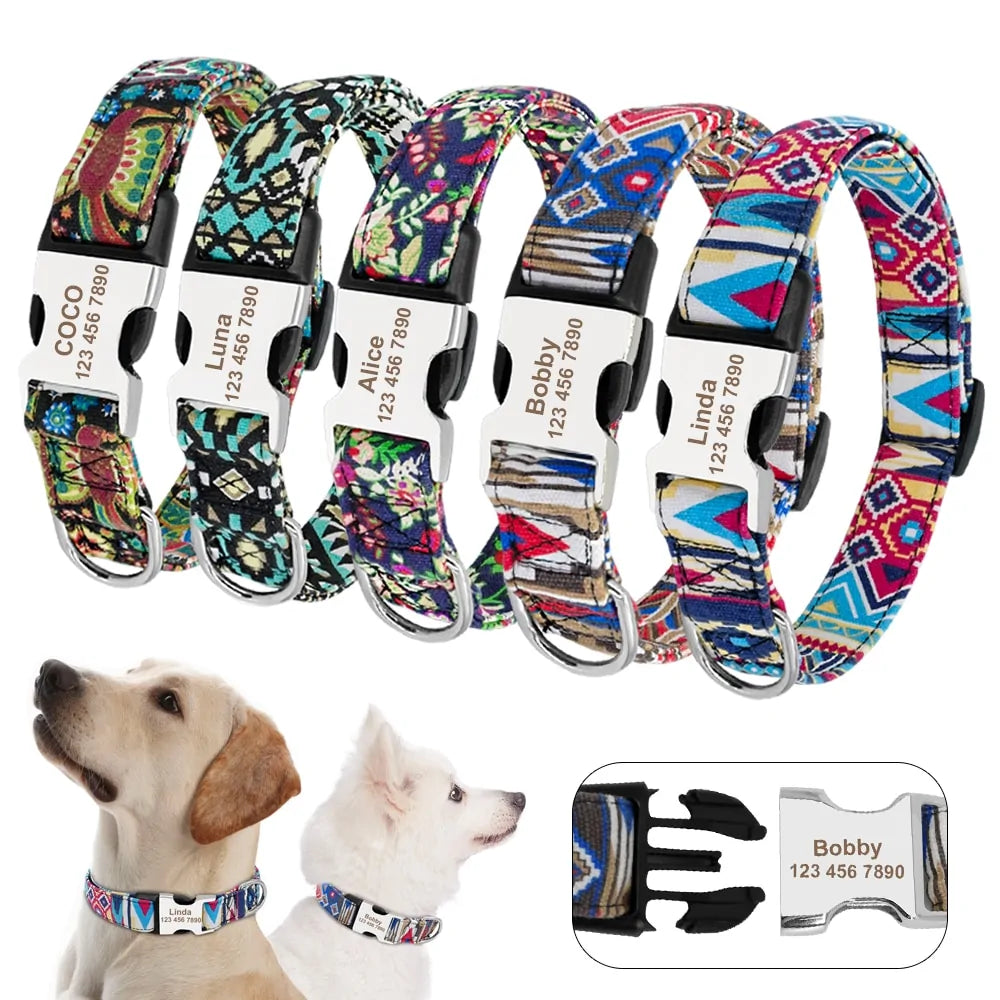 Adjustable Dog Tag Collar