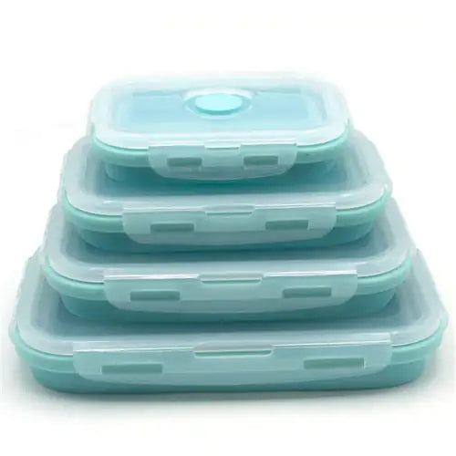 Silicone Rectangle Collapsible Lunch Box